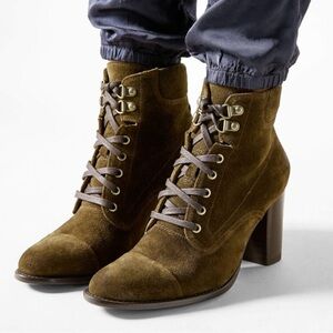 Ariat Two24 Quality Olive Green Leather Booties, Size 9.5, Sold Out Style, New!